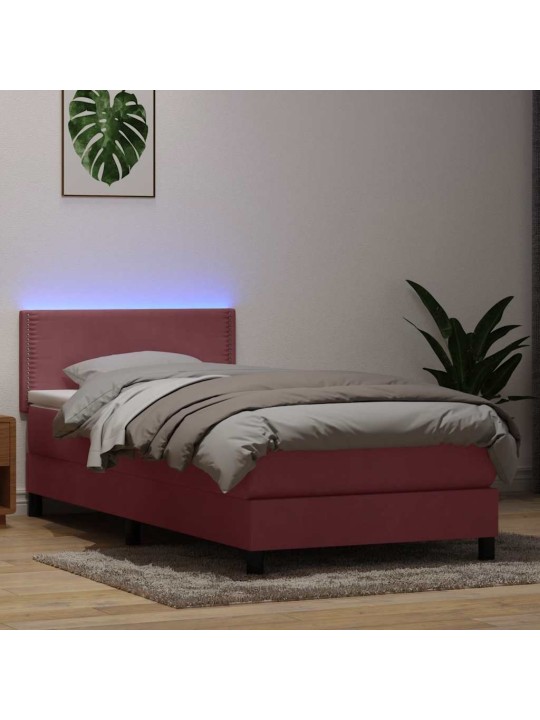 BOX VEDRUVOODI MADRATSIGA ROOSA 100X220 CM SAMET