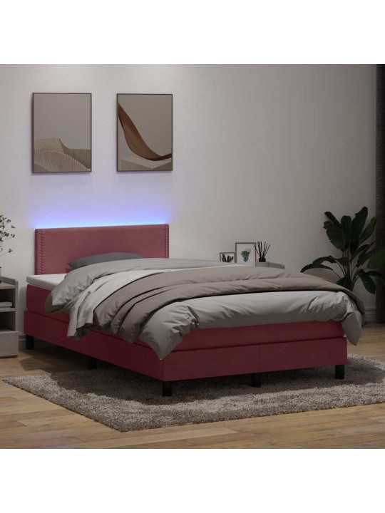 BOX VEDRUVOODI MADRATSIGA ROOSA 120X220 CM SAMET