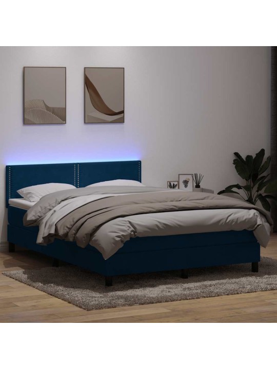 BOX VEDRUVOODI MADRATSIGA TUMESININE 140X220 CM SAMET