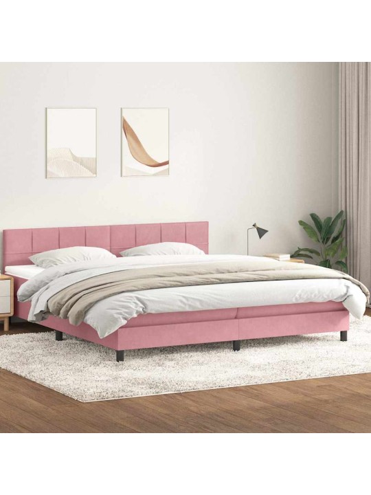 BOX VEDRUVOODI MADRATSIGA ROOSA 200X210 CM SAMET