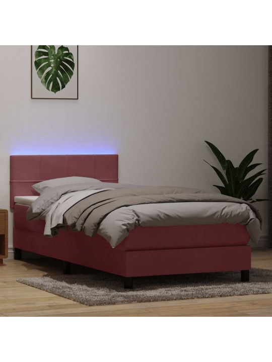 BOX VEDRUVOODI MADRATSIGA ROOSA 100X220 CM SAMET