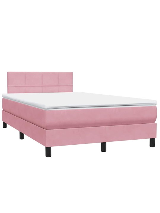 BOX VEDRUVOODI MADRATSIGA ROOSA 120X220 CM SAMET