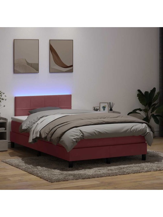 BOX VEDRUVOODI MADRATSIGA ROOSA 120X220 CM SAMET