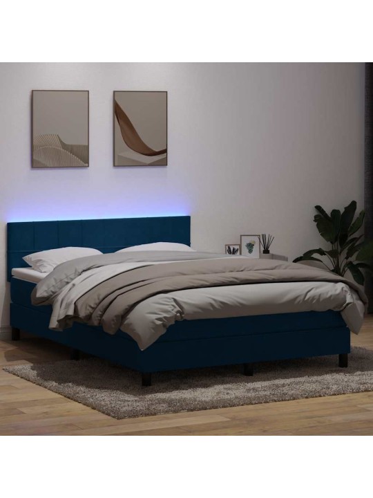 BOX VEDRUVOODI MADRATSIGA TUMESININE 140X220 CM SAMET