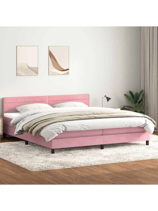 BOX VEDRUVOODI MADRATSIGA ROOSA 200X210 CM SAMET