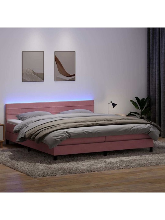 BOX VEDRUVOODI MADRATSIGA ROOSA 200X210 CM SAMET