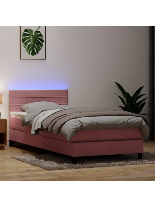 BOX VEDRUVOODI MADRATSIGA ROOSA 100X220 CM SAMET