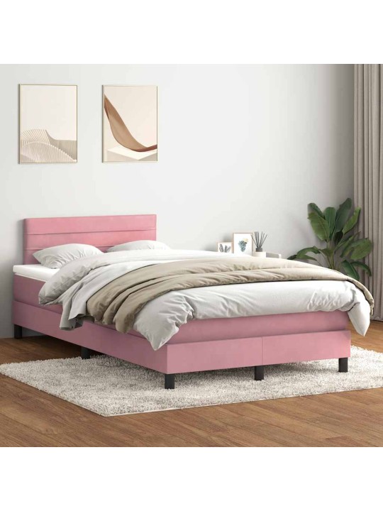 BOX VEDRUVOODI MADRATSIGA ROOSA 120X220 CM SAMET