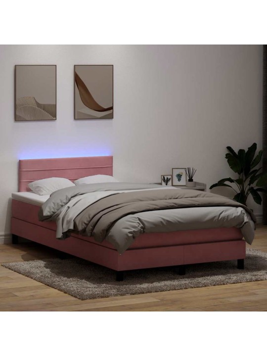 BOX VEDRUVOODI MADRATSIGA ROOSA 120X220 CM SAMET