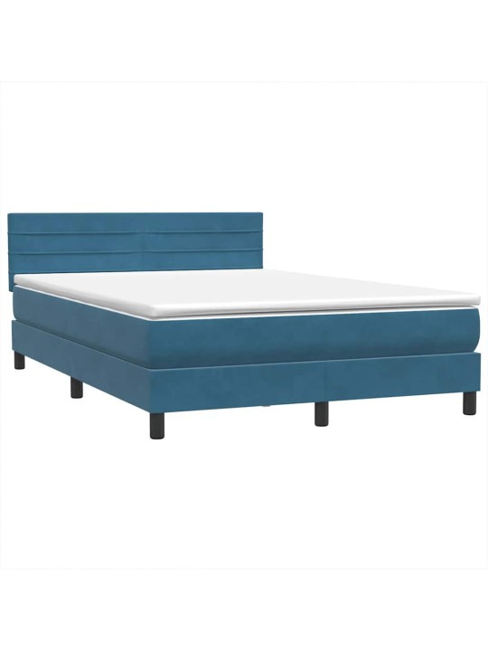 BOX VEDRUVOODI MADRATSIGA TUMESININE 140X220 CM SAMET