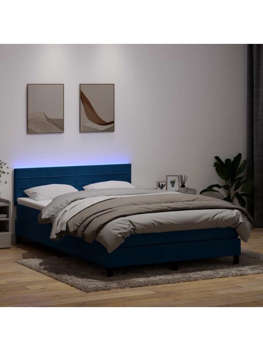 BOX VEDRUVOODI MADRATSIGA TUMESININE 140X220 CM SAMET