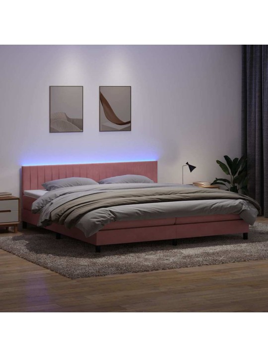 BOX VEDRUVOODI MADRATSIGA ROOSA 200X210 CM SAMET