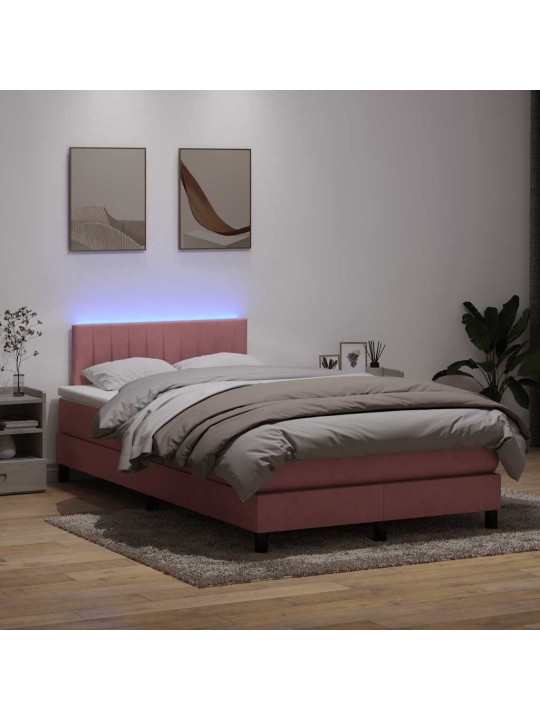 BOX VEDRUVOODI MADRATSIGA ROOSA 120X220 CM SAMET