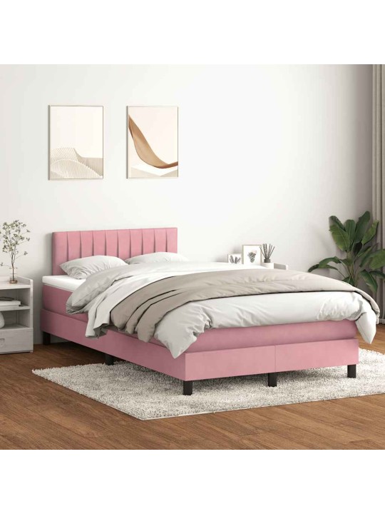 BOX VEDRUVOODI MADRATSIGA ROOSA 120X220 CM SAMET