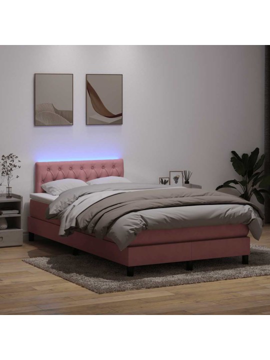 BOX VEDRUVOODI MADRATSIGA ROOSA 120X220 CM SAMET