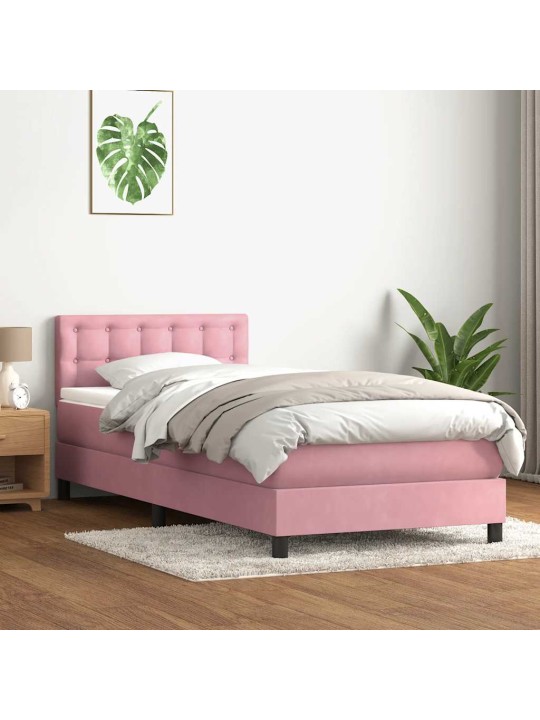 BOX VEDRUVOODI MADRATSIGA ROOSA 100X220 CM SAMET