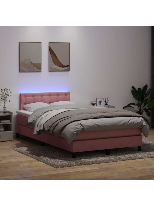 BOX VEDRUVOODI MADRATSIGA ROOSA 120X220 CM SAMET