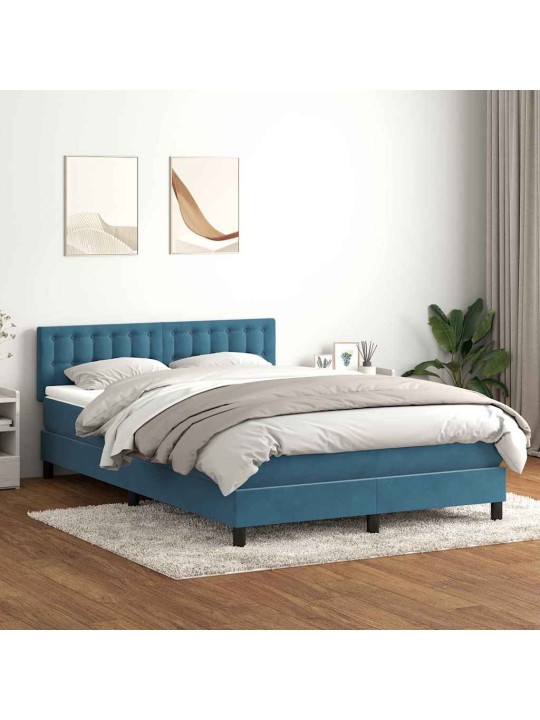 BOX VEDRUVOODI MADRATSIGA TUMESININE 140X220 CM SAMET