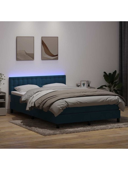 BOX VEDRUVOODI MADRATSIGA TUMESININE 140X220 CM SAMET