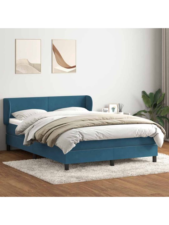 BOX VEDRUVOODI MADRATSIGA TUMESININE 140X220 CM SAMET