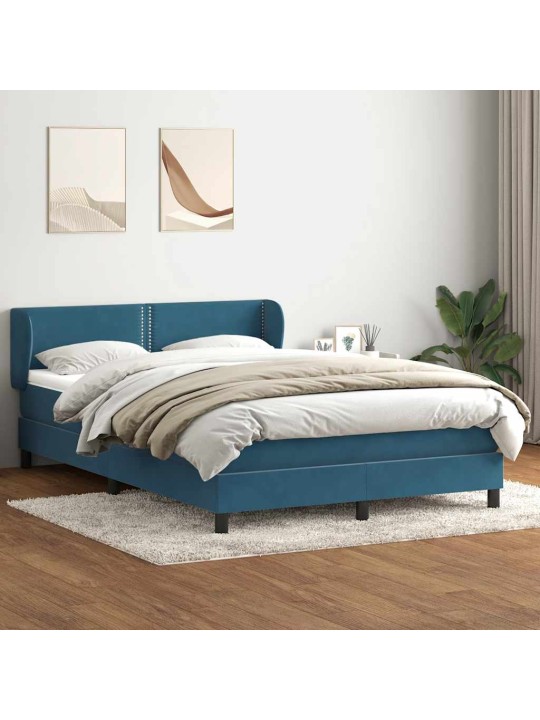 BOX VEDRUVOODI MADRATSIGA TUMESININE 140X220 CM SAMET