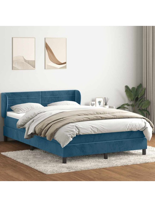 BOX VEDRUVOODI MADRATSIGA TUMESININE 140X220 CM SAMET