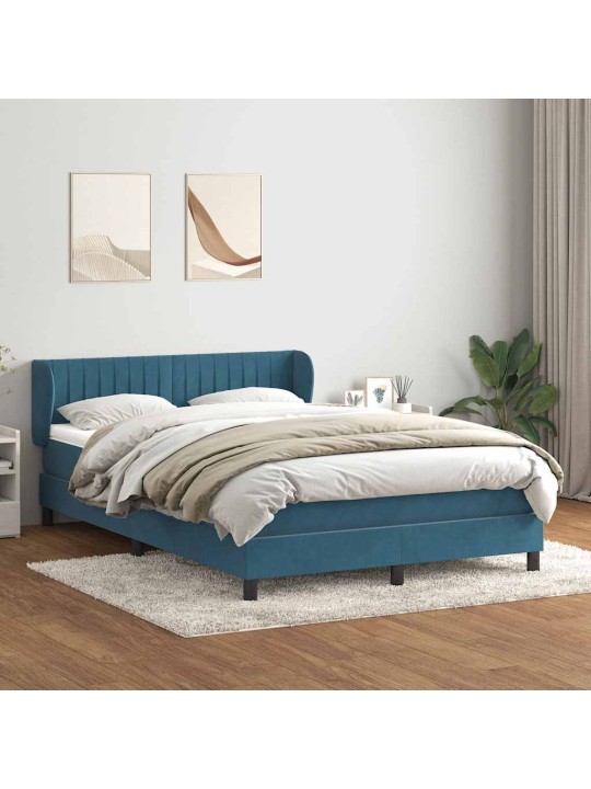 BOX VEDRUVOODI MADRATSIGA TUMESININE 140X220 CM SAMET