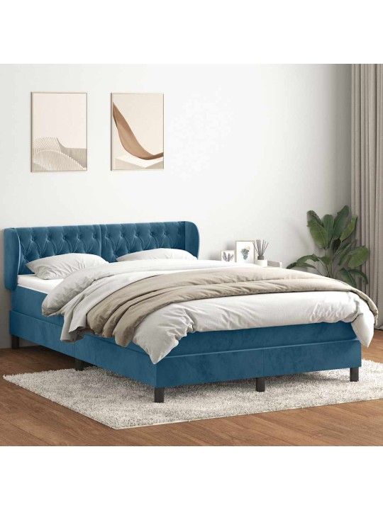 BOX VEDRUVOODI MADRATSIGA TUMESININE 140X220 CM SAMET