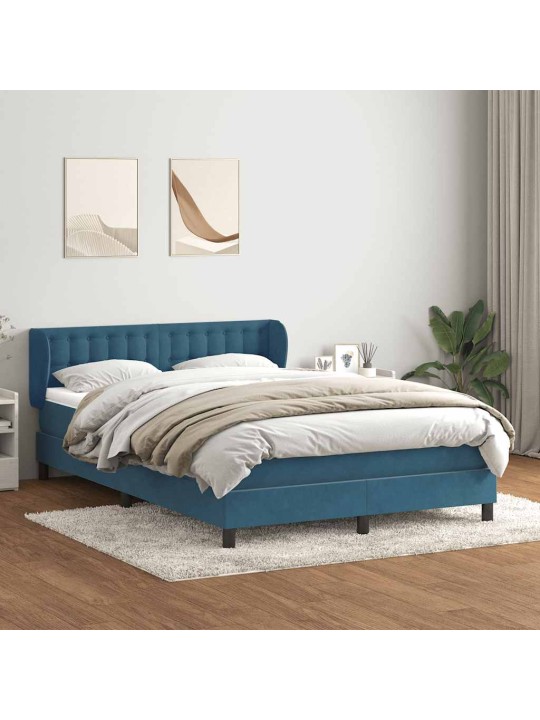 BOX VEDRUVOODI MADRATSIGA TUMESININE 140X220 CM SAMET