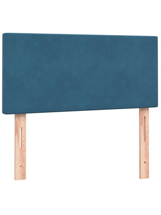 KONTINENTAALVOODI MADRATSIGA, TUMESININE, 80X220 CM, SAMET