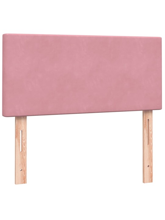 KONTINENTAALVOODI MADRATSIGA, ROOSA, 80X220 CM, SAMET