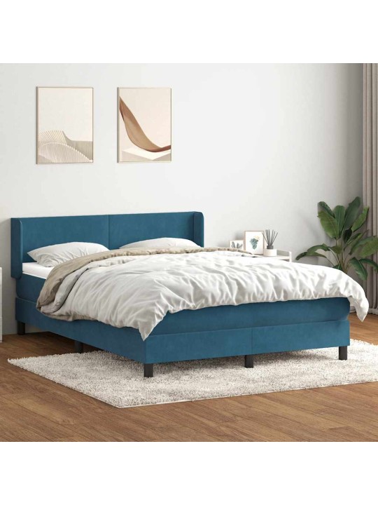BOX VEDRUVOODI MADRATSIGA TUMESININE 140X220 CM SAMET