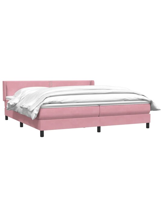 BOX VEDRUVOODI MADRATSIGA ROOSA 180X220 CM SAMET