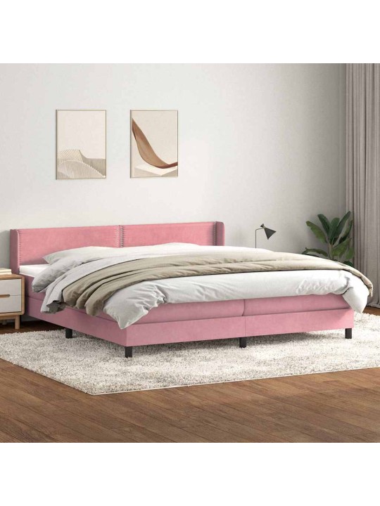 BOX VEDRUVOODI MADRATSIGA ROOSA 180X220 CM SAMET