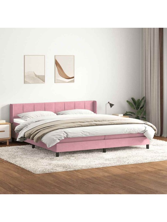 BOX VEDRUVOODI MADRATSIGA ROOSA 200X210 CM SAMET
