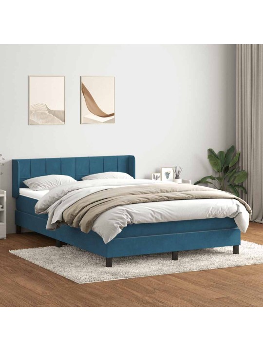 BOX VEDRUVOODI MADRATSIGA TUMESININE 140X220 CM SAMET