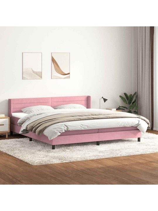 BOX VEDRUVOODI MADRATSIGA ROOSA 200X210 CM SAMET