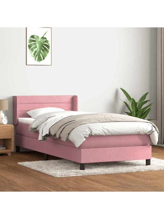 BOX VEDRUVOODI MADRATSIGA ROOSA 100X220 CM SAMET