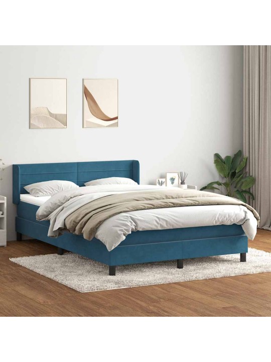 BOX VEDRUVOODI MADRATSIGA TUMESININE 140X220 CM SAMET