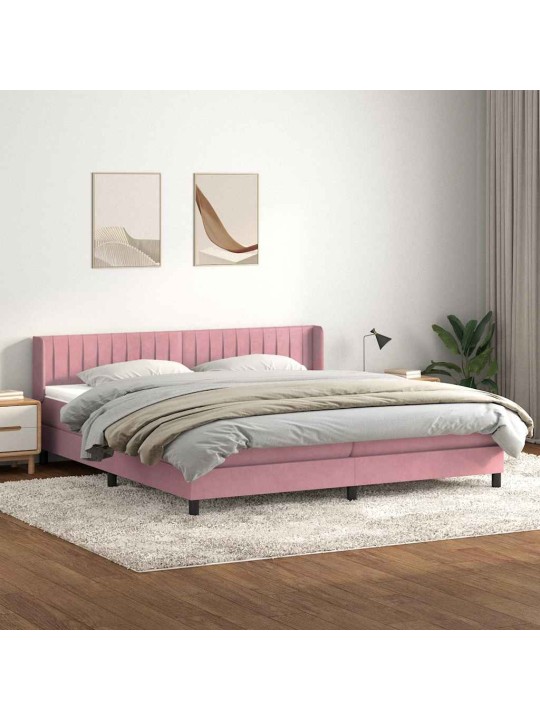 BOX VEDRUVOODI MADRATSIGA ROOSA 200X210 CM SAMET