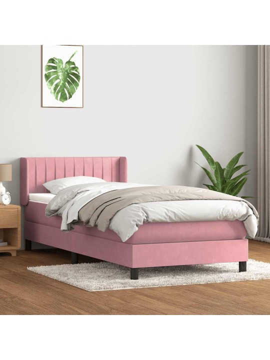 BOX VEDRUVOODI MADRATSIGA ROOSA 100X220 CM SAMET