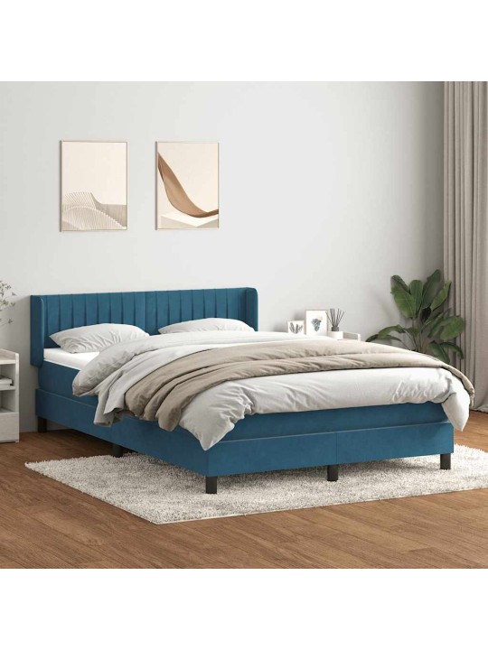 BOX VEDRUVOODI MADRATSIGA TUMESININE 140X220 CM SAMET
