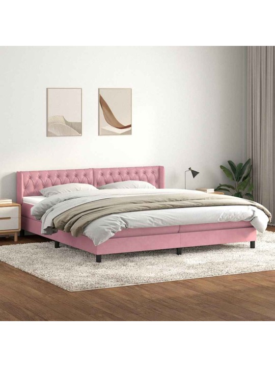 BOX VEDRUVOODI MADRATSIGA ROOSA 200X210 CM SAMET