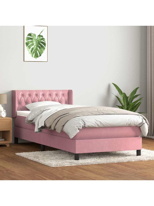 BOX VEDRUVOODI MADRATSIGA ROOSA 100X220 CM SAMET