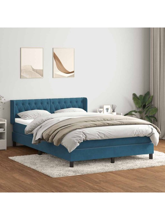 BOX VEDRUVOODI MADRATSIGA TUMESININE 140X220 CM SAMET