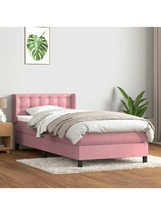 BOX VEDRUVOODI MADRATSIGA ROOSA 100X220 CM SAMET