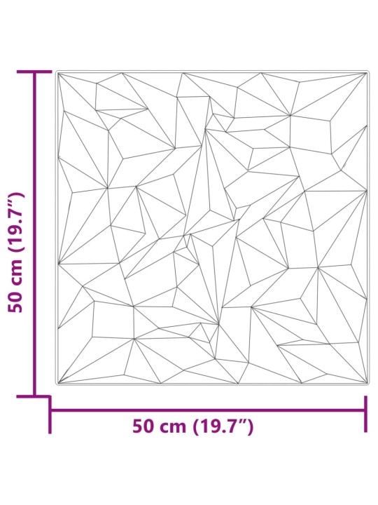 Seinapaneelid 48 tk, hall, 50 x 50 cm, xps 12 m² ametüst