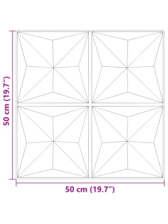 Seinapaneelid 24 tk, betoon, 50 x 50 cm, xps 6 m², origami