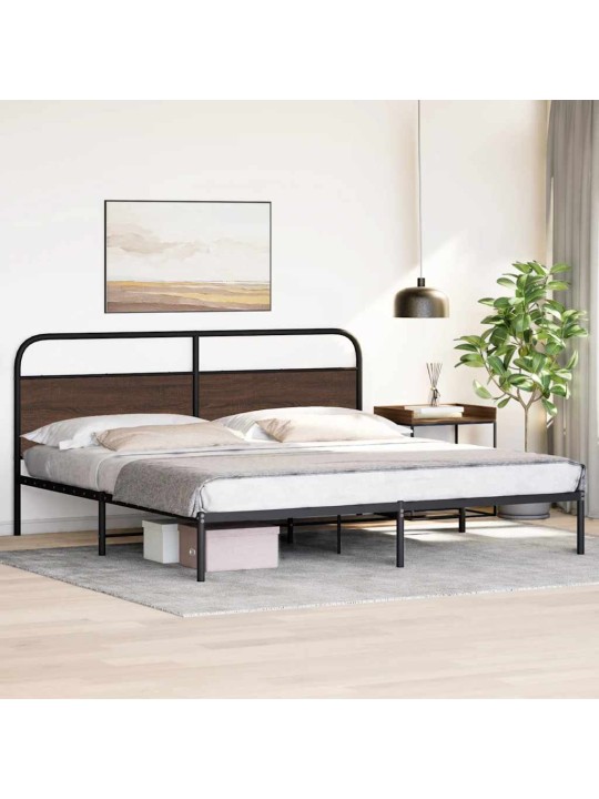 METALLIST VOODIRAAM ILMA MADRATSITA PRUUN TAMM 193X203 CM