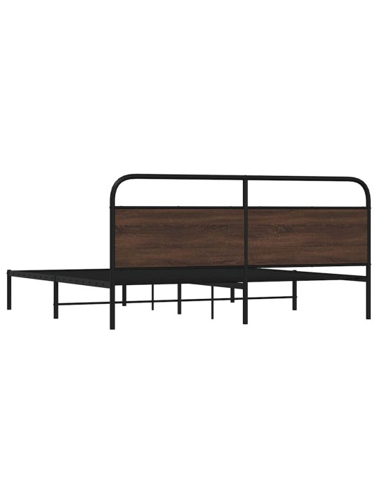 METALLIST VOODIRAAM ILMA MADRATSITA PRUUN TAMM 193X203 CM